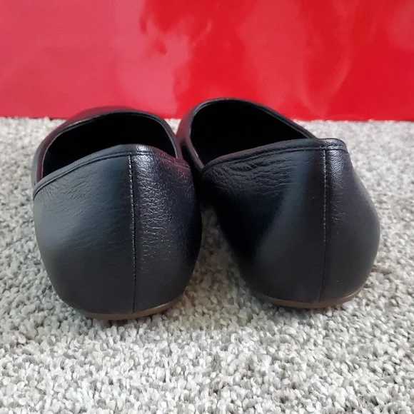 Black Leather Flats - Picture 4 of 5